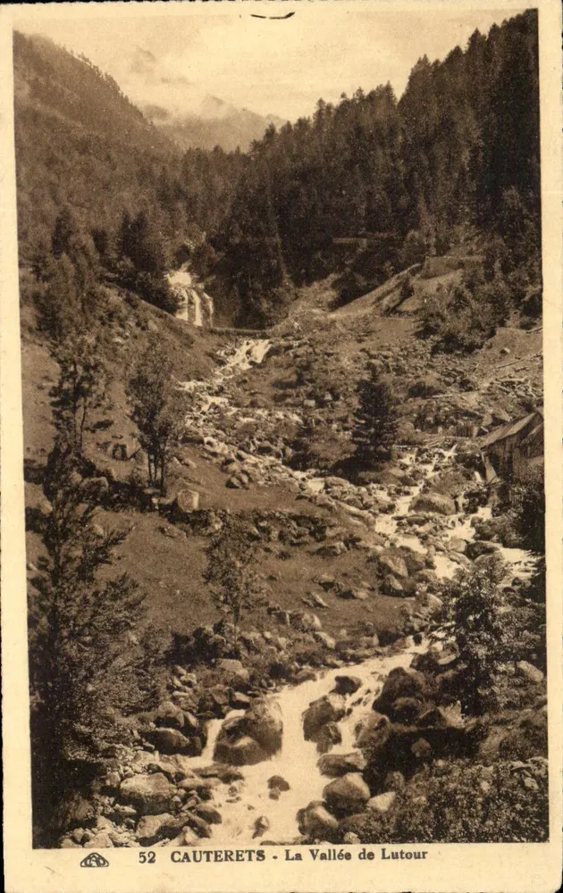 Cauterets - A Vale da Lutour — editor C. Baudry, n°52 - Frente