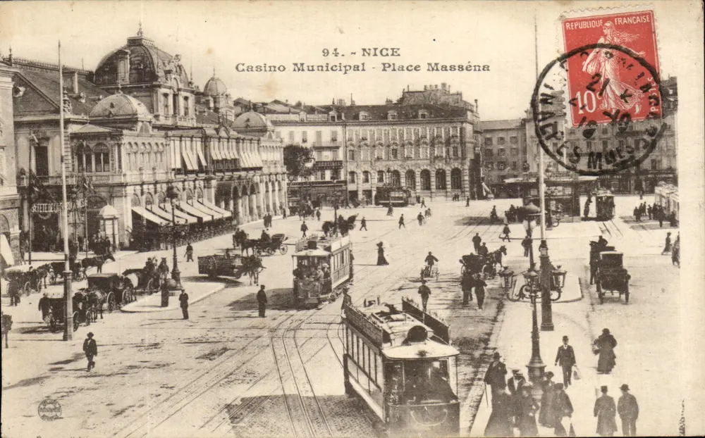 Nizza - Municipalkasino - Place Masséna — Verleger GILETTE, Nr. 94 - Vorderseite