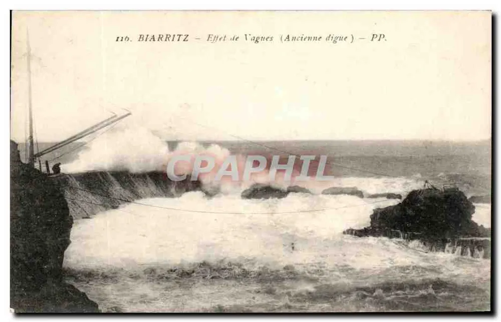 Biarritz — Efeito de Ondas (Velha Dique) — PP. n°116 - Frente