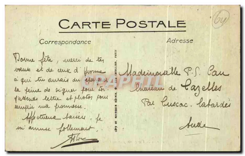 Biarritz — Der Felsen der Jungfrau an einem Tag mit schwerem Wetter — LL. - Rückseite