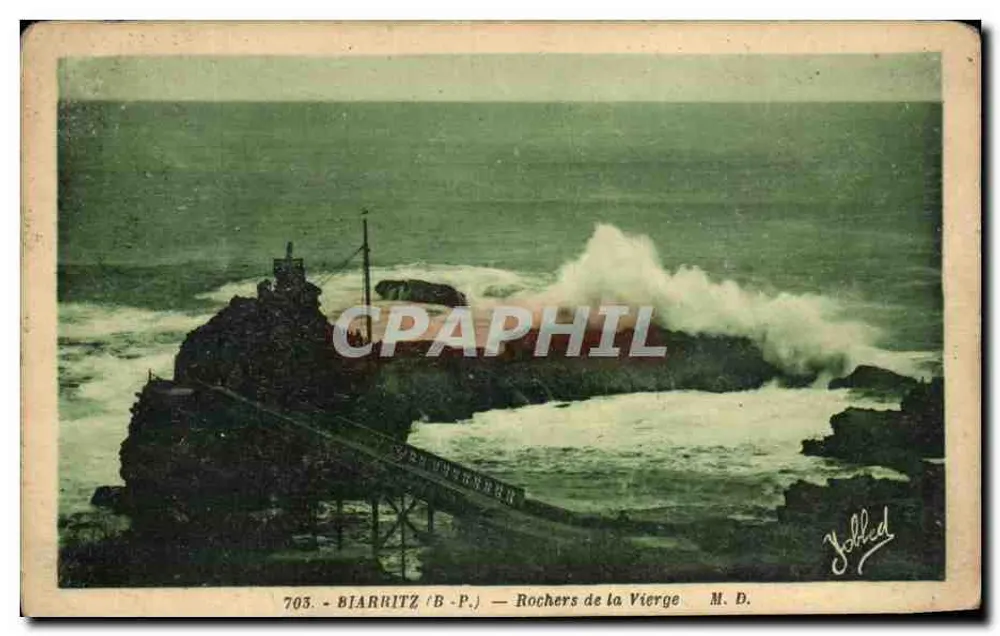 Biarritz (B-P.) — Rochers de la Vierge — M. D. — n° 703 - Frente