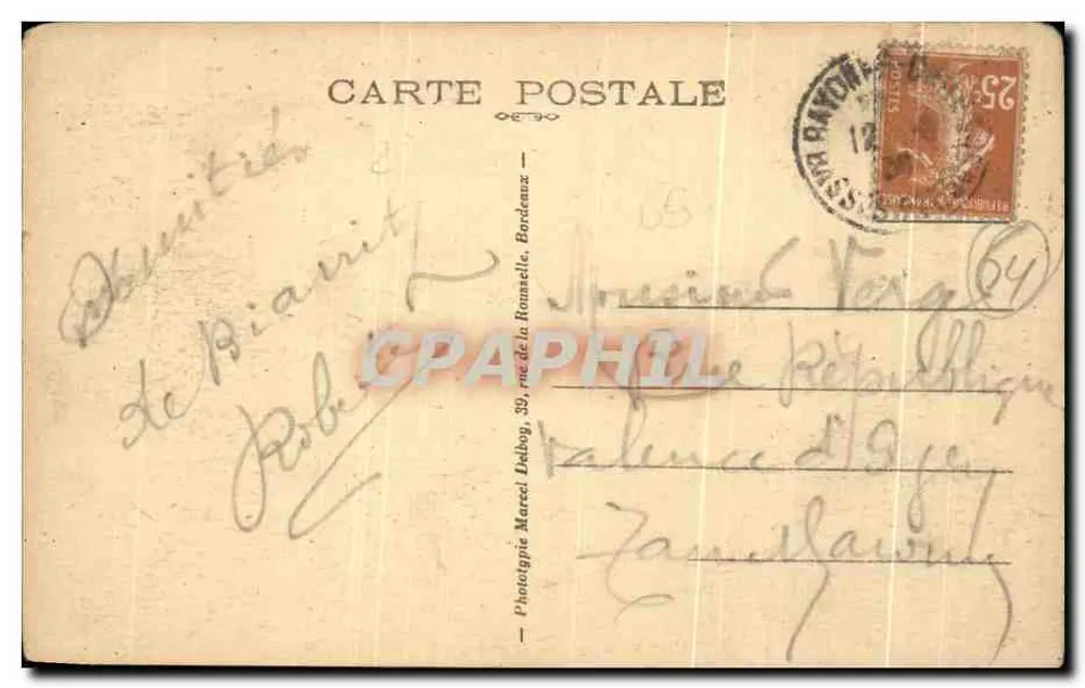 Biarritz (B-P.) — Rochers de la Vierge — M. D. — n° 703 - Verso