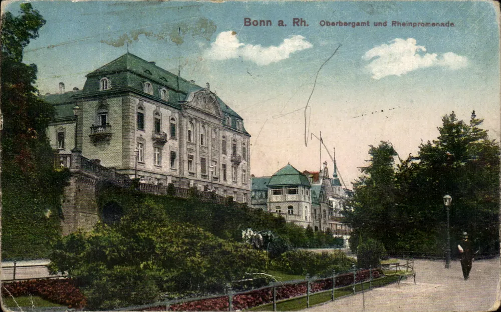 Bonn a. Rh. — Oberbergamt und Rheinpromenade — Verleger nicht sichtbar - Vorderseite