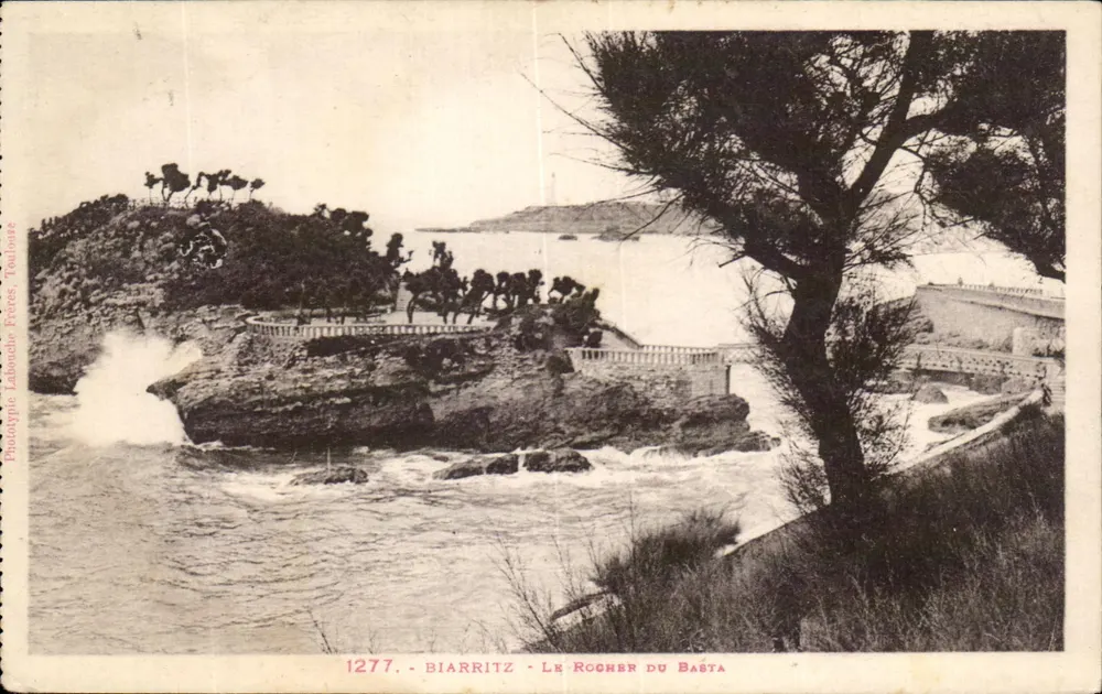 Biarritz - O Rocher du Basta — Fototipia Lahouche Frères, Toulouse, n° 1277 - Frente