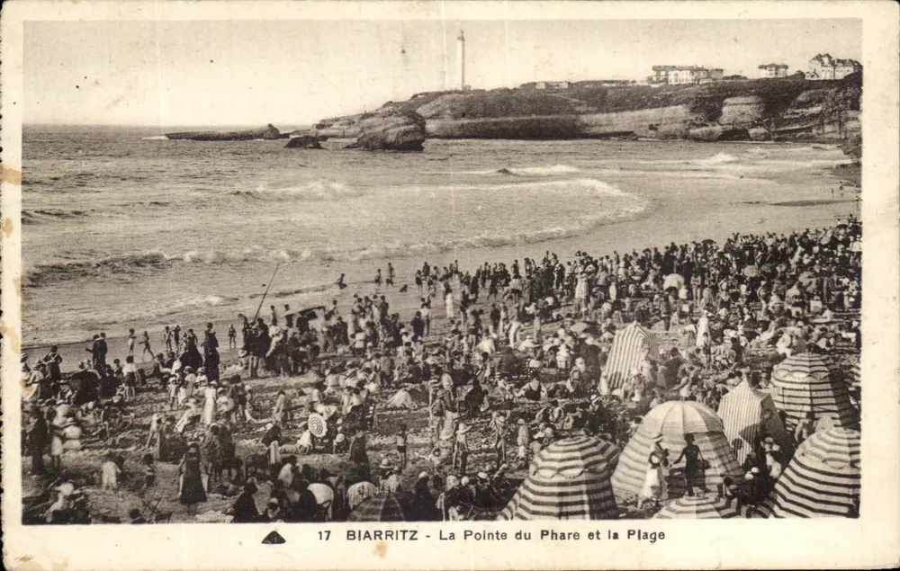 Biarritz - A Ponta do Farol e a Praia — C.P.D.E. Strasbourg-Schiltigheim - Frente