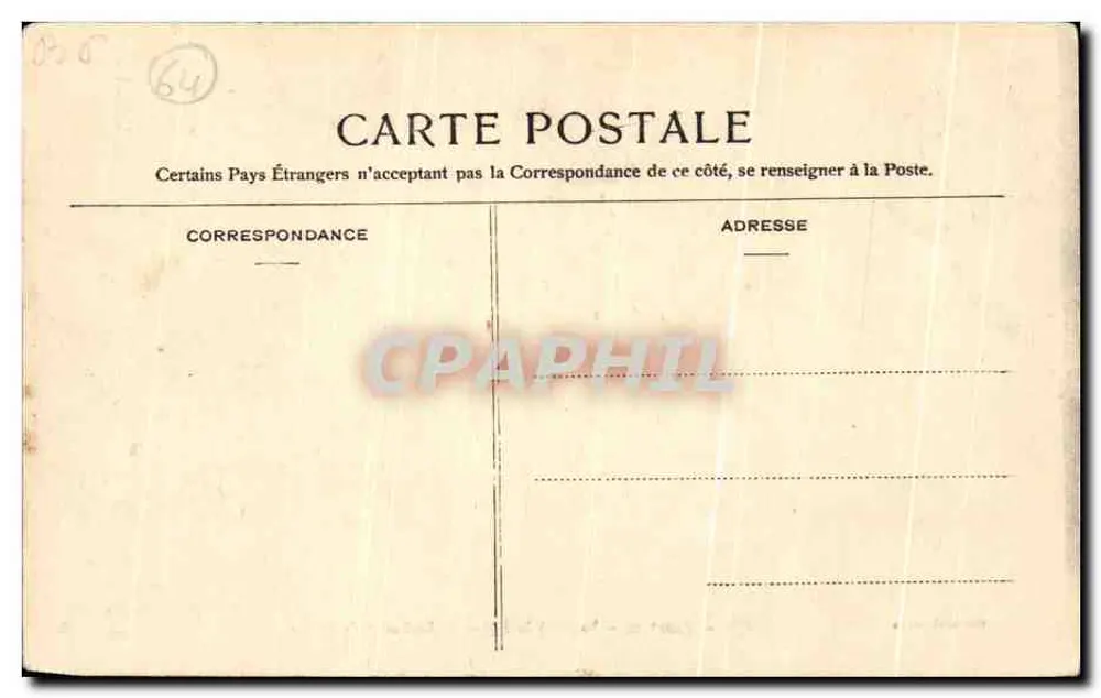 Biarritz — Welle am Schutzdamm des Felsen der Jungfrau — Cheché Ouvard, Nr. 409 - Rückseite