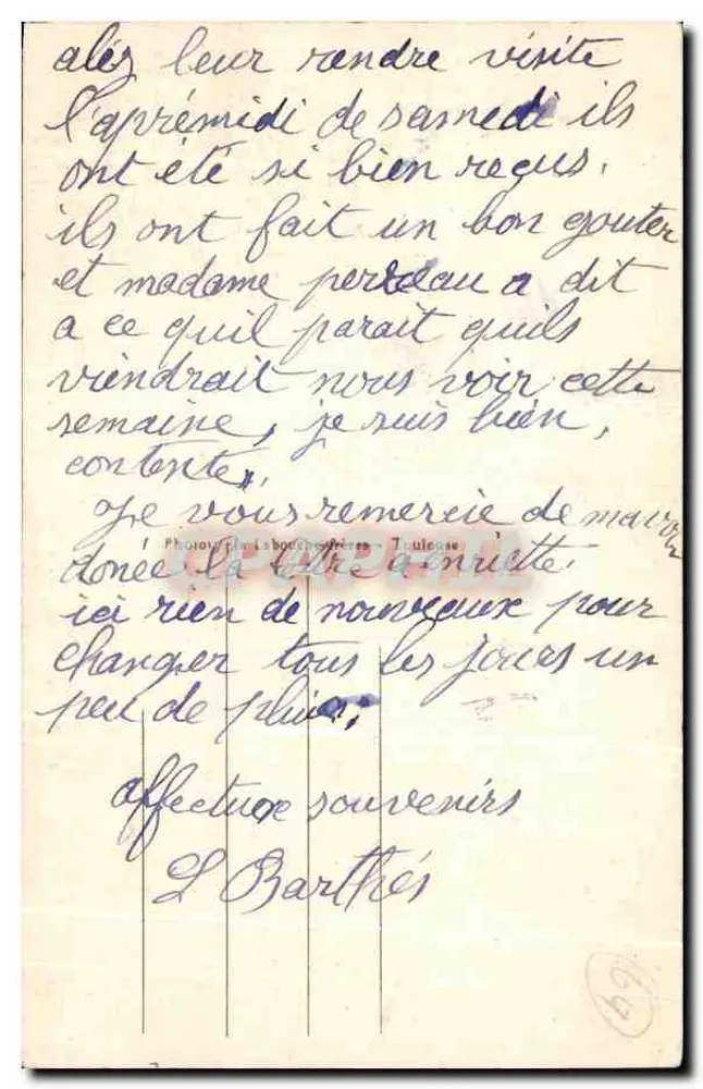 Biarritz - A praia da Côte des Basques — editor LF, n° de série 1238 - Verso