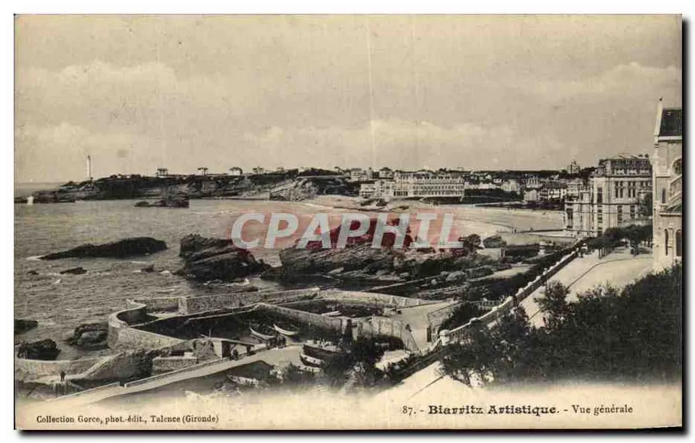 Biarritz Artística - Vista geral — Coleção Gorce, fot.-edit., Talence (Gironde) — n°87 - Frente