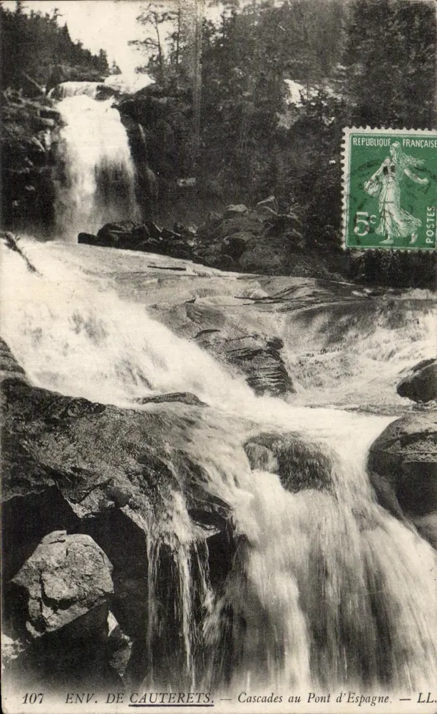 Umgebung von Cauterets — Wasserfälle am Pont d'Espagne — LL. Nr. 107 - Vorderseite