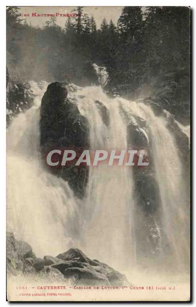 Cauterets - Cachoeira de Lutour, 1ª Cachoeira (8) - Editor Labouche Frères, Toulouse - Frente