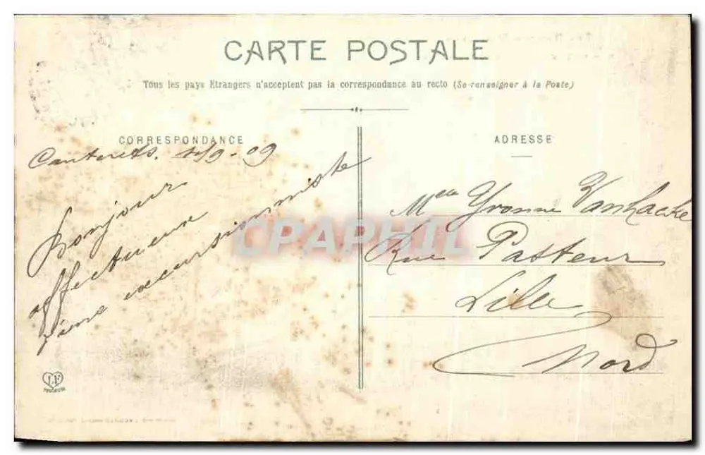 Cauterets - Vista Geral — As Hautes-Pyrénées, editada pela Imprensa da Postagem - Verso