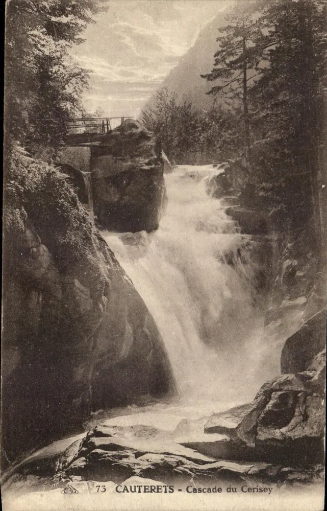 Cauterets - Cachoeira do Cerisey — editor desconhecido, n° 73 - Frente