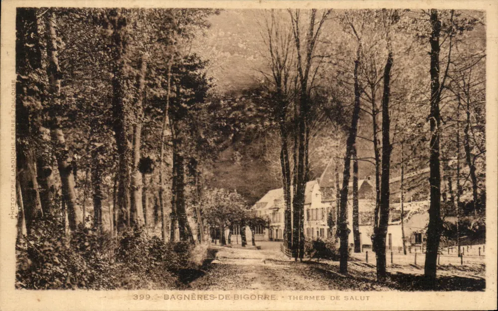 Bagnères-de-Bigorre — Termas de Salut — Fototipia Labouche Frères, Toulouse, n°399 - Anverso