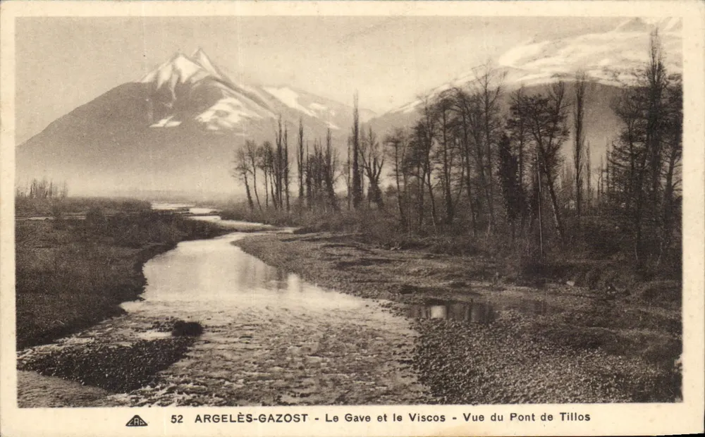 Argelès-Gazost - Der Gave und der Viscos - Ansicht des Pont de Tilllos - Vorderseite
