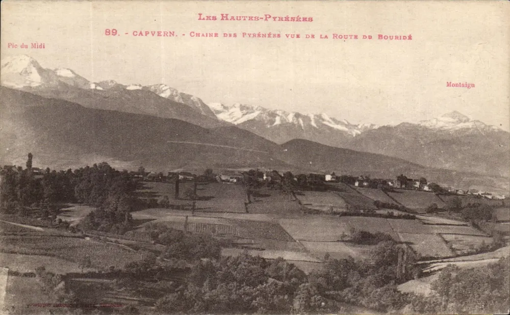 Capvern - Kette der Pyrenäen, Ansicht von der Route du Bouridé — Montaigu - Vorderseite