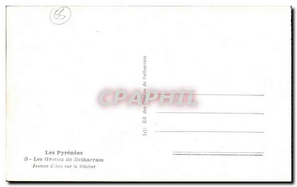 Die Höhlen von Betharram — Pyrenäen — Edition des Höhlen von Betharram - Rückseite