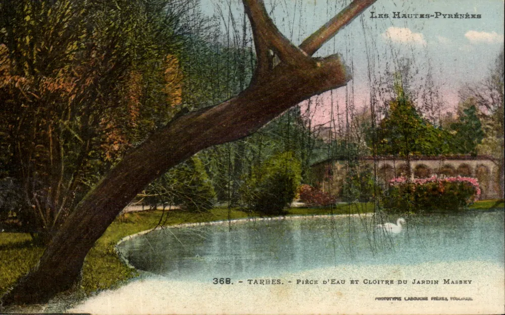 Tarbes - Wasserbecken und Cloister des Gartens Masséy — Portotype Labouche Frères, Toulouse, n° 368 - Vorderseite