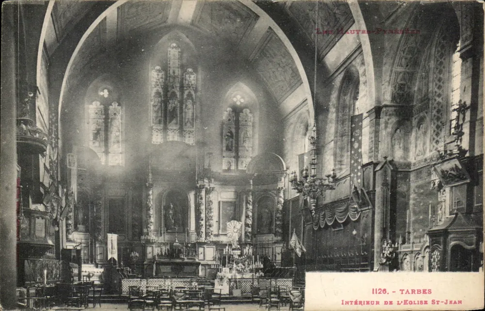 Interior de la iglesia de San Juan — Tarbes — Altos Pirineos — n°1126 - Anverso