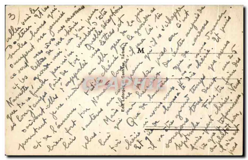 Tarbes (H.P.J.) - Jardin Massey und Pyrenäen-Kette — Verleger Laforgue, Tarbes - Rückseite