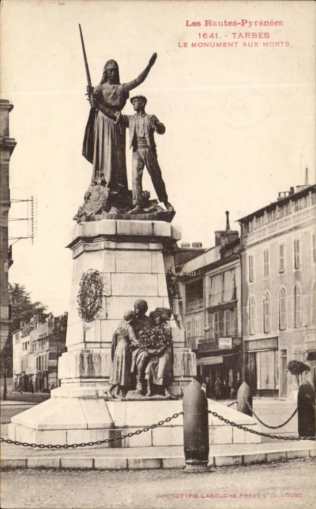 Tarbes — Der Kriegerdenkmal — Phototypie Labouche Frères Toulouse - Vorderseite