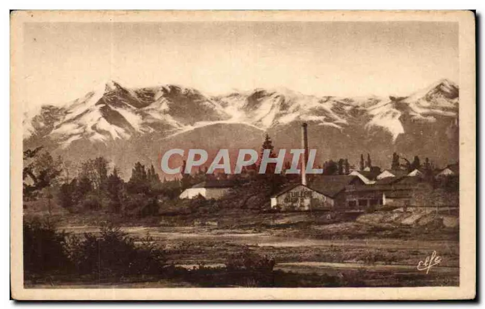Tarbes — Blick auf den Adour und die Pyrenäen — Éditions Labouché frères, Toulouse - Vorderseite