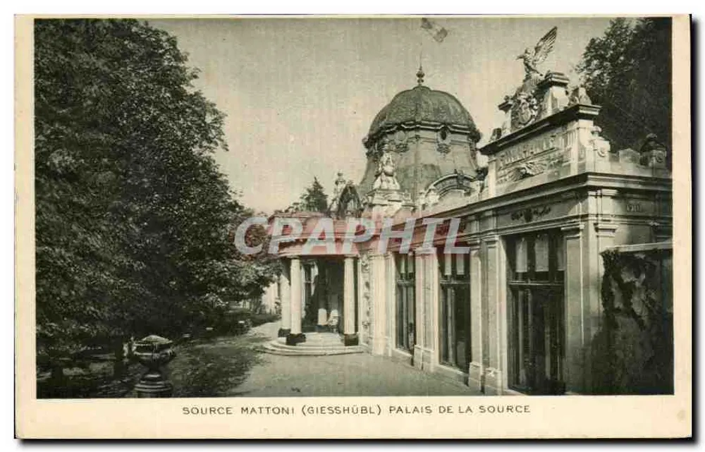 Fonte Mattoni (Giesshübl) — Palácio da Fonte — editor não identificado, n° de série 1210 - Frente
