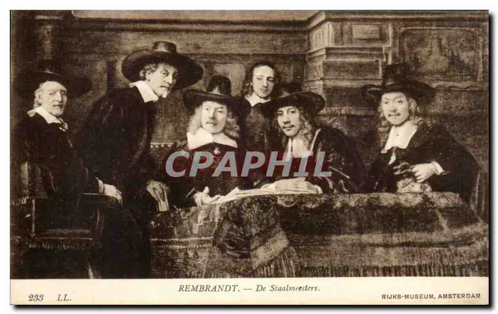 Rembrandt — De Staalmeesters — Rijksmuseum, Amsterdam - Vorderseite