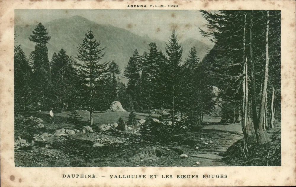 Dauphiné — Vallouise und die Rote Kuh — P.L.M. Agenda 1924 - Vorderseite