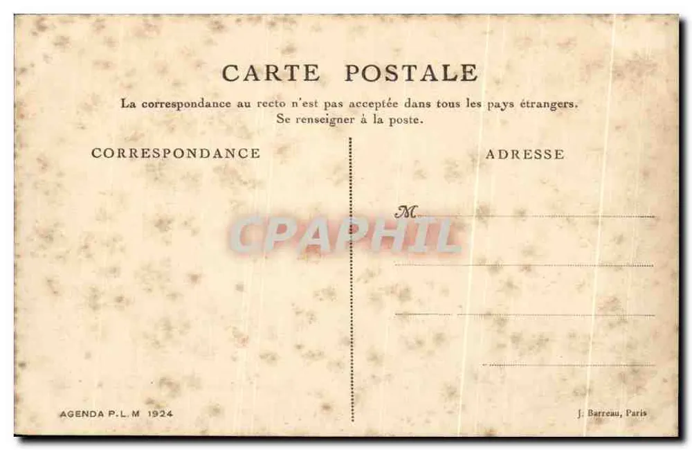 Dauphiné — Vallouise und die Rote Kuh — P.L.M. Agenda 1924 - Rückseite