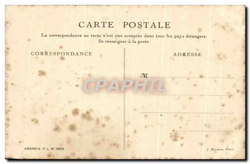 Savoie — Chamonix e o Monte Branco — Agenda P.L.M. 1923 - Verso
