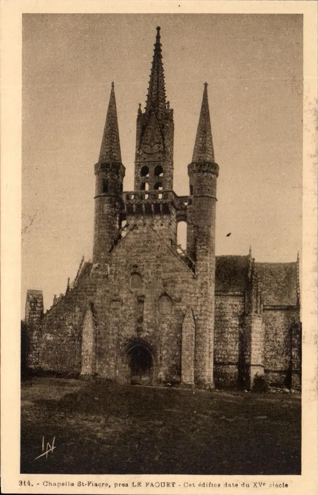 Chapelle St-Piocre, près LE FAOUET — édifice date du XVème siècle — Laurent-Noël, Rezines, n°314 - Recto