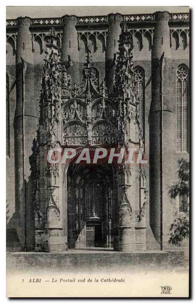 Albi — Der südliche Portal der Kathedrale — ND Hot. - Vorderseite