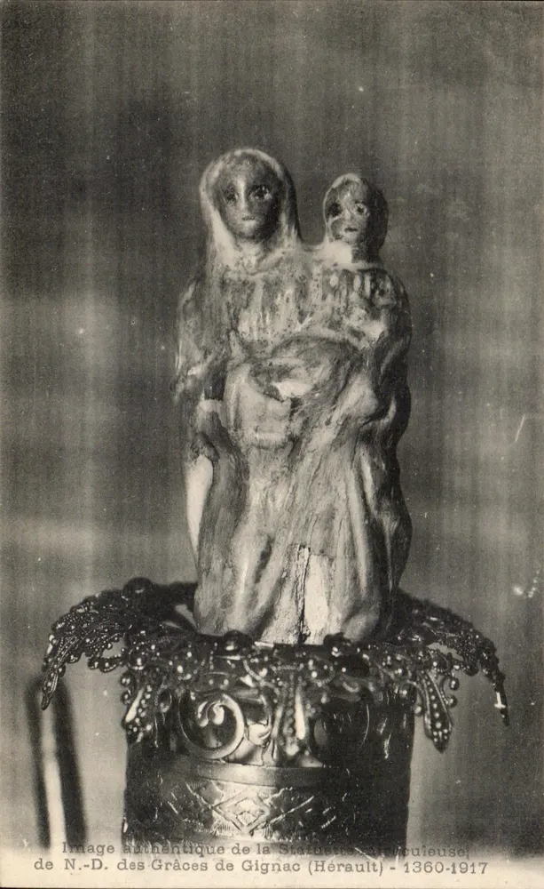 Estátua de N.-D. das Graças de Gignac (Hérault) — 1360-1917 — editor não identificado - Frente