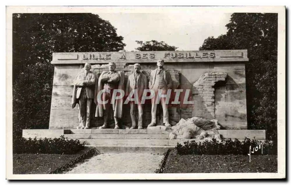 Denkmal für die Erschossenen in Lille — Lille für die Erschossenen — Verlag: J. Jon - Vorderseite