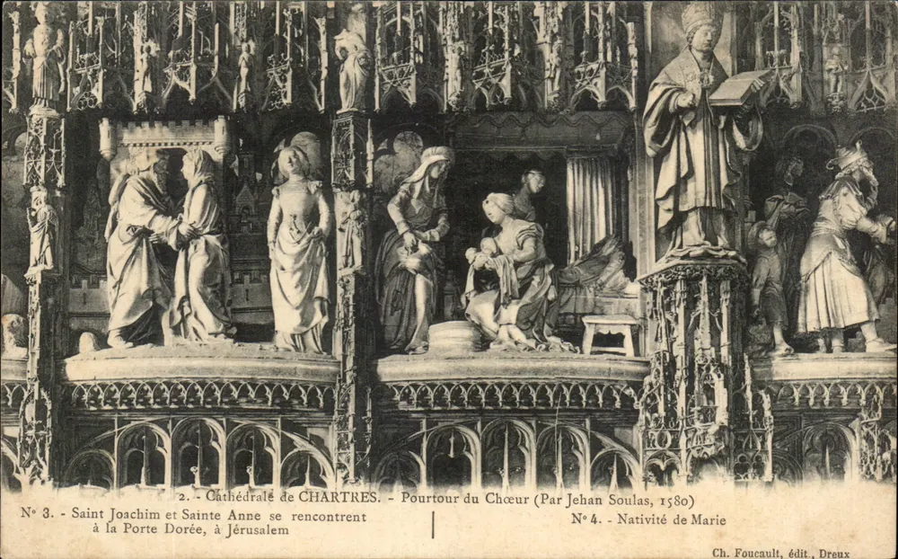 Chartreser Kathedrale — Umgebung des Chors (von Jehan Soulais, 1580) — Ch. Foucault, Verleger Dreux - Vorderseite