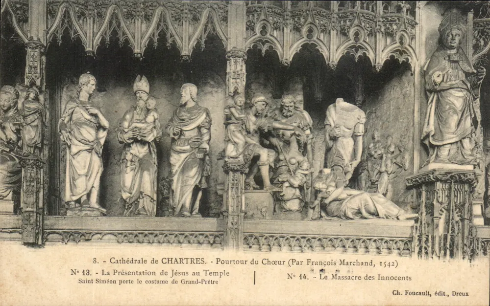 Chartreser Kathedrale — Poutour des Chors (von François Marchand, 1542) — Ch. Foucault, Verleger, Dreux - Vorderseite