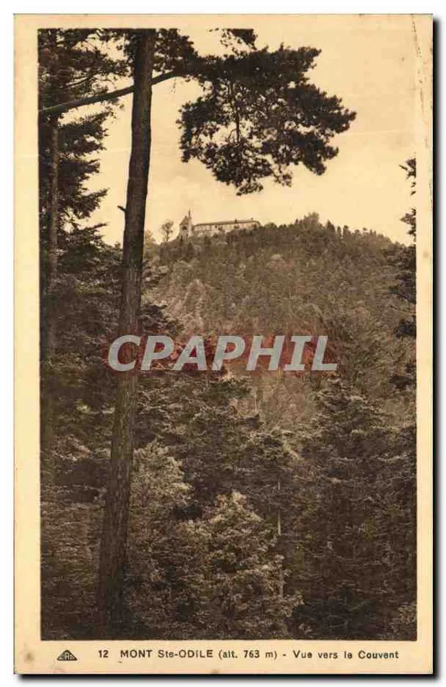 Mont Ste-Odile (alt. 763 m) — Vista para o Convento — CH dos Arts Photomecânicos, Strasbourg-Schiltigheim - Frente