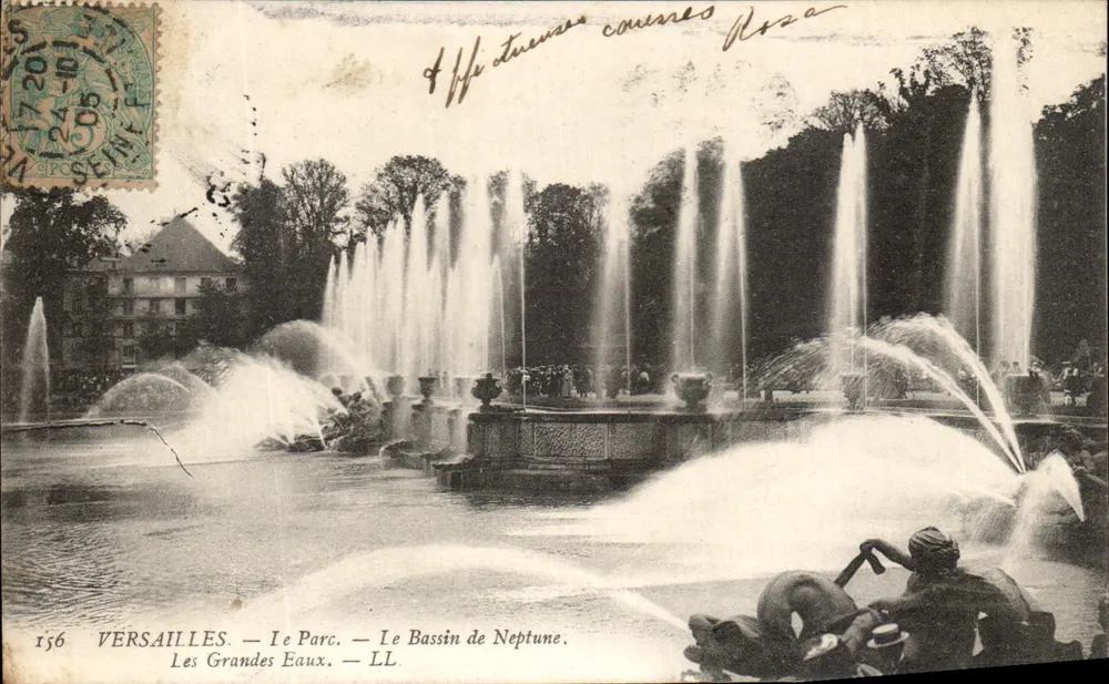 Versailles — Der Park — Der Neptunbrunnen — Die Grandes Eaux — LL — n°156 - Vorderseite