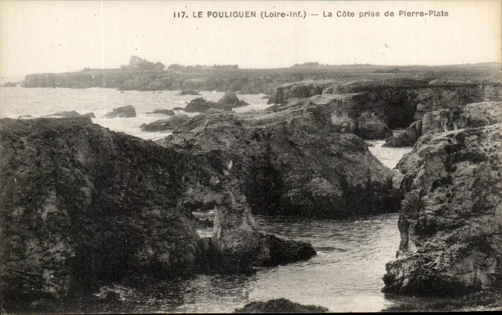 Le Pouliguen (Loire-Inf.) — Ansicht der Felsenküste von Pierre-Plate — n°117 - Vorderseite