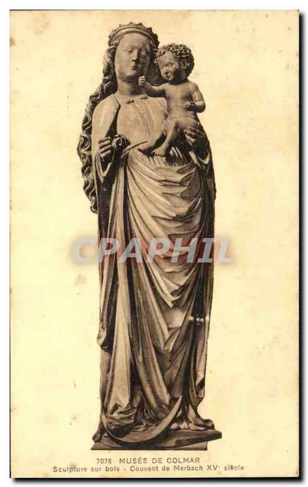 Escultura em madeira - Mosteiro de Marbach Século XV — Museu de Colmar - Frente