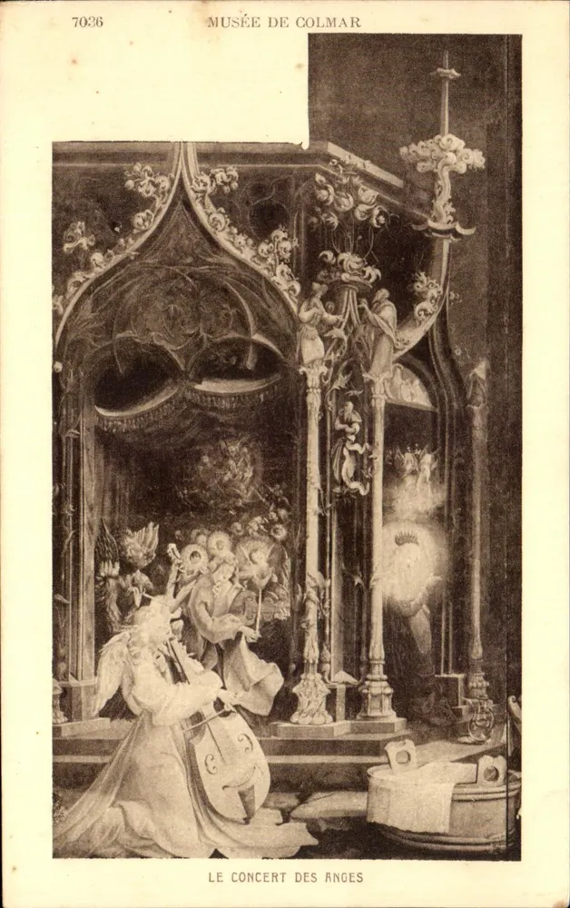 Museu de Colmar — O Concerto dos Anjos — Braun & Cie, Imp. Edit. Mulhouse-Dornach - Frente