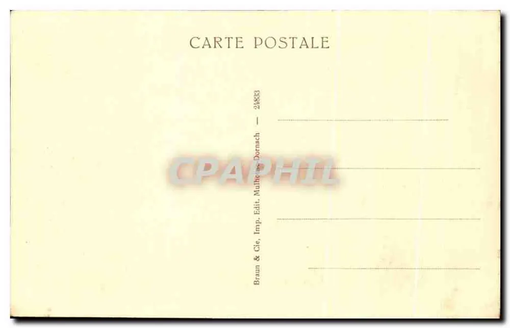 Museu de Colmar — O Concerto dos Anjos — Braun & Cie, Imp. Edit. Mulhouse-Dornach - Verso