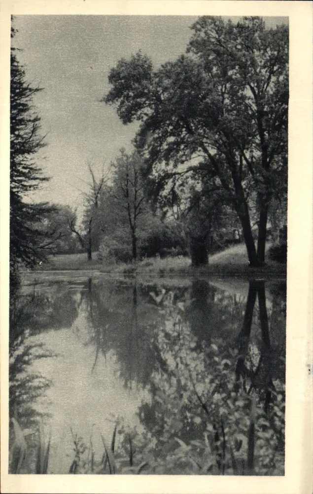 Paysage de rivière — vue avec reflets d'arbres — Imp. R. Cordon, Paris - Vorderseite