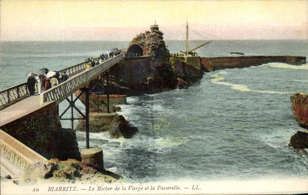 Biarritz — Der Felsen der Jungfrau und die Brücke — LL. - Vorderseite