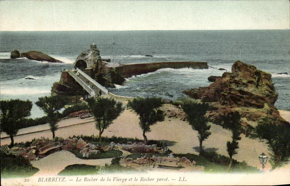 Blarritz — Der Felsen der Jungfrau und der Durchbohrte Felsen — LL. n°20 - Vorderseite