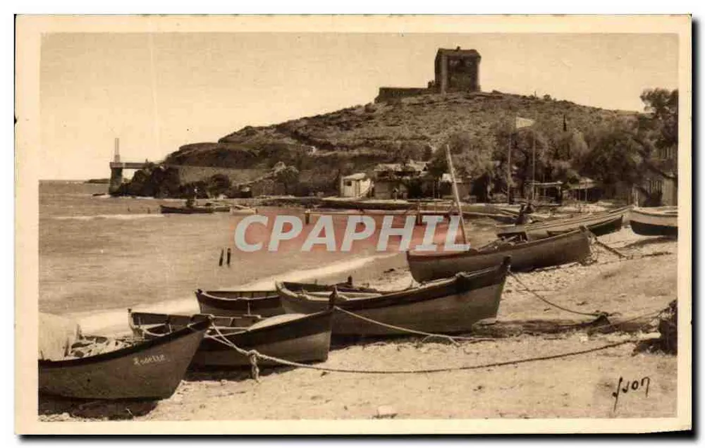 Port-Vendres (Pyrénées-Orientales) — Blick auf den Tamaris-Strand — Éditions d'Art Tamarial - Vorderseite