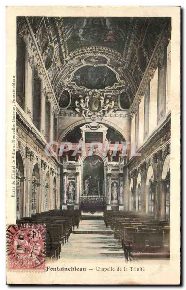 Fontainebleau — Capilla de la Trinidad — Bazar del Hôtel de Ville y Nuevas Galerías - Anverso