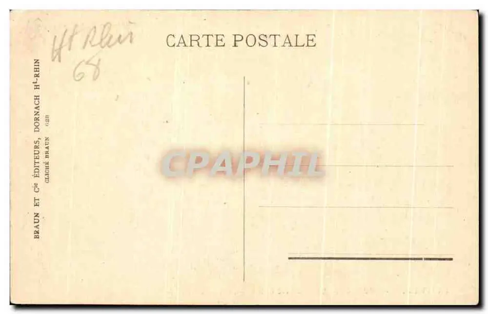 Trois-Épis — Ansicht vom Gipfel des Petit Hohnack — Verlag Braun & Cie, Dornach - Rückseite