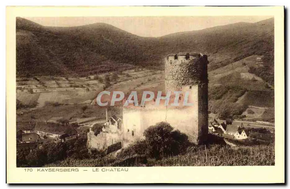 Kaysersberg — O Castelo — Collection L'Alsace, editor Braun & Cie, Dornach - Frente