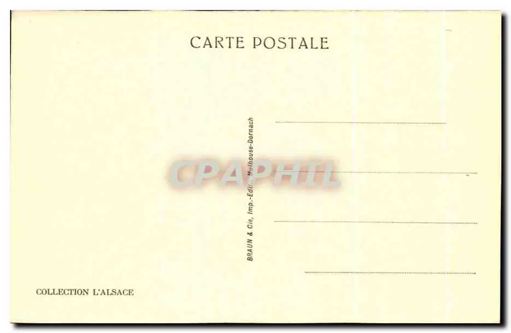 Kaysersberg — O Castelo — Collection L'Alsace, editor Braun & Cie, Dornach - Verso